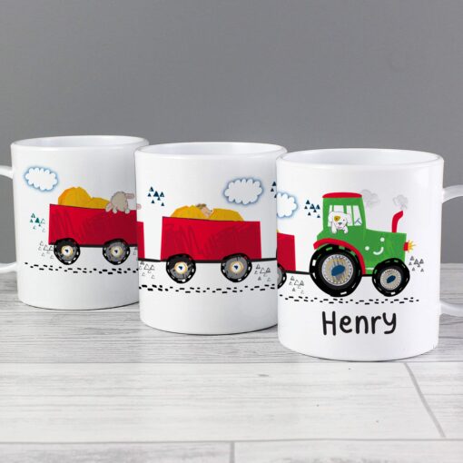 Personalised Tractor Plastic Mug