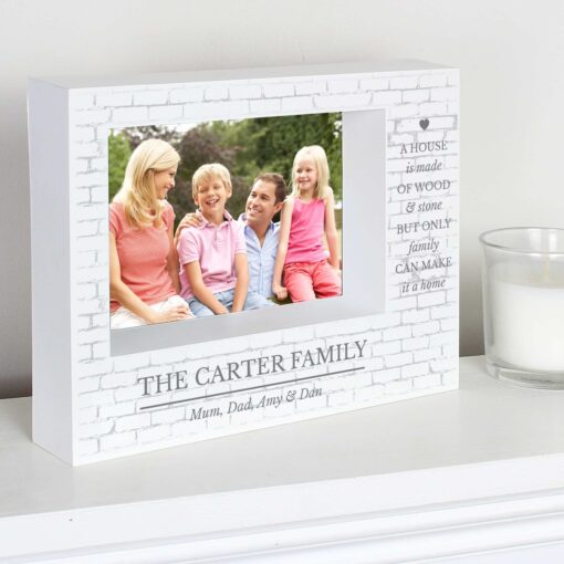 Personalised Family 7x5 Landscape Box Photo Frame