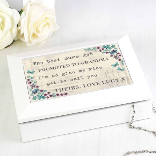 Personalised Forget me not Jewellery Box