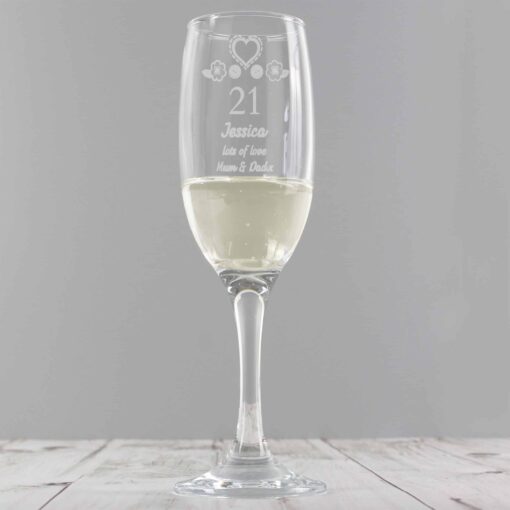 Personalised Birthday Craft Flute Glass