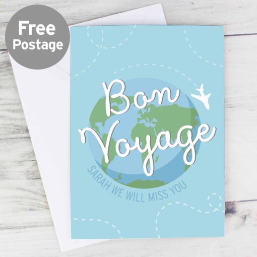 Personalised Bon Voyage Card