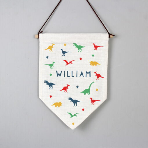 Personalised Dinosaur Hanging Banner