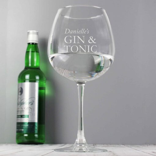 Personalised Gin & Tonic Balloon Glass