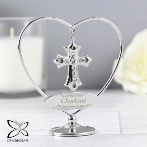 Personalised In Loving Memory Crystocraft Cross