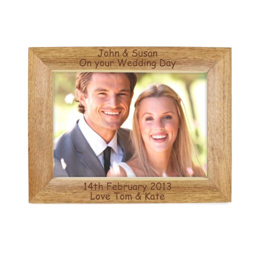 Personalised Landscape 7x5 Wooden Photo Frame