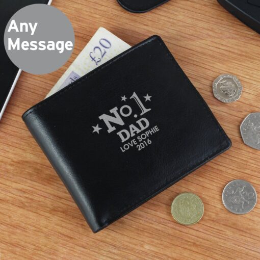 Personalised No.1 Leather Wallet