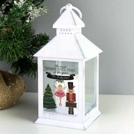 Personalised Nutcracker White Lantern