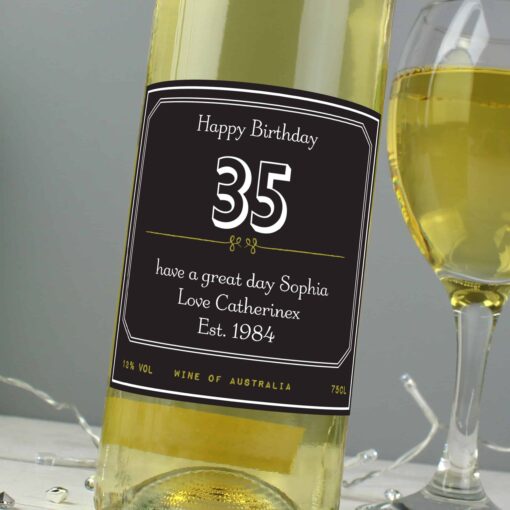 Personalised Ornate White Wine