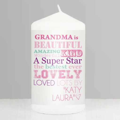 Personalised She Is ... Pillar Candle