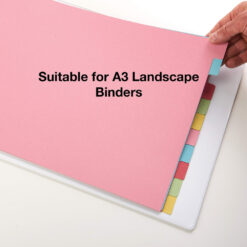 5 Star A3 10 Part Landscape Coloured Subject Dividers Multi Punched Manilla Board