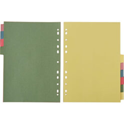 5 Star A4 12 Part Subject Dividers Multi Punched Manilla Board