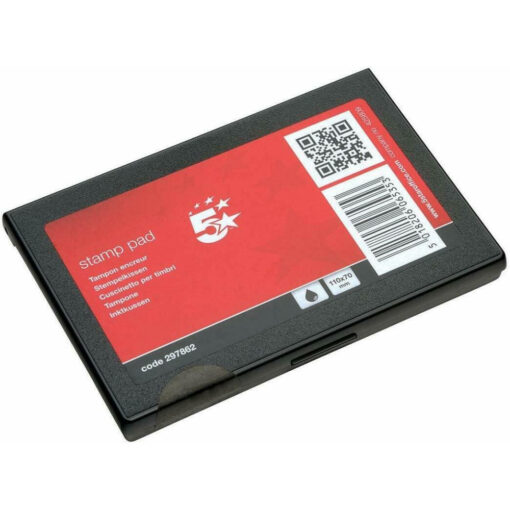 5 Star Office Stamp Pad 110x70mm Black