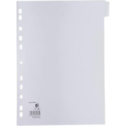 5 Star Subject Dividers Multi Punched Manilla Card 10-Part A4 White