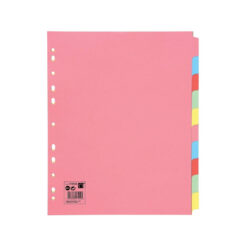 5 Star Wide File Dividers A4 Multi-Colour Tabs - 10-part