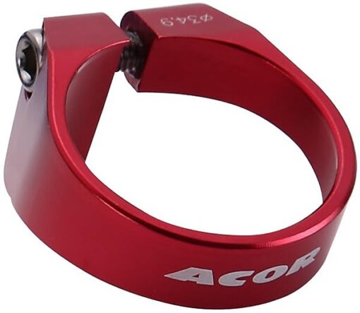 Acor CNC Alloy Bolt Seat Post Clamp Red 31.8mm