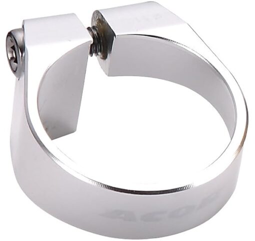 Acor CNC Alloy Bolt Seat Post Clamp Silver 31.8mm or 34.9mm