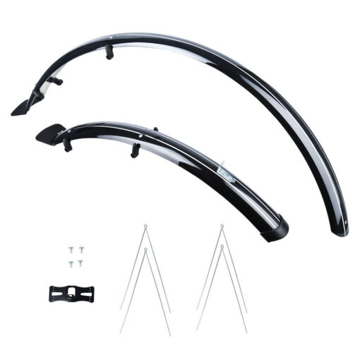 Oxford 700c Hybrid Bicycle 46mm Mudguard Set Black