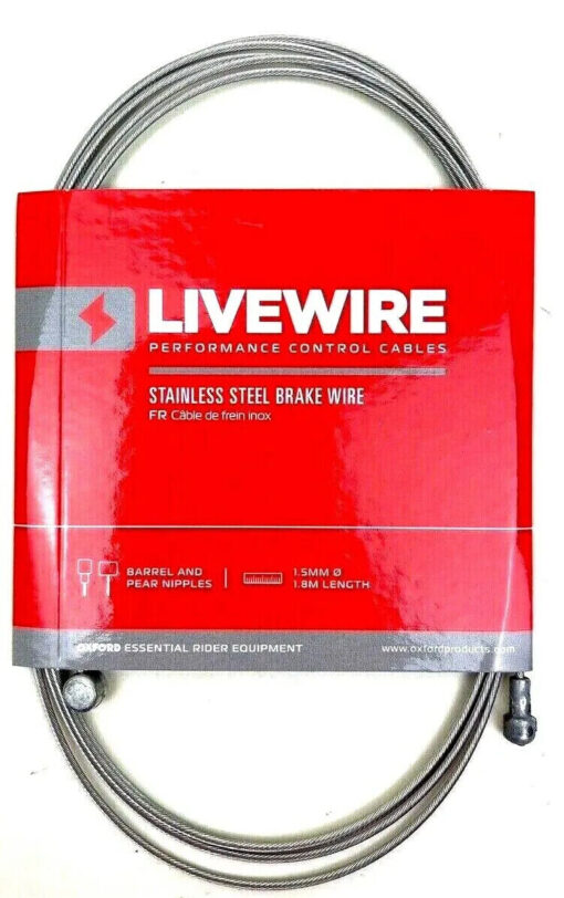 Oxford Livewire Stainless Steel Brake Wire Universal Fit 1.5mm X 1.8m