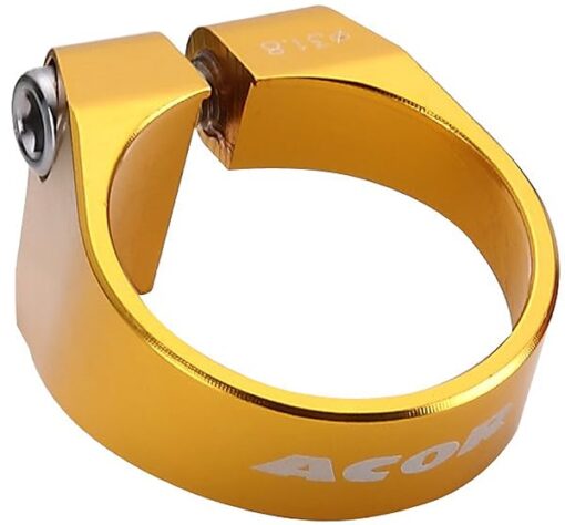 Acor CNC Alloy Bolt Seat Post Clamp Gold 31.8mm or 34.9mm