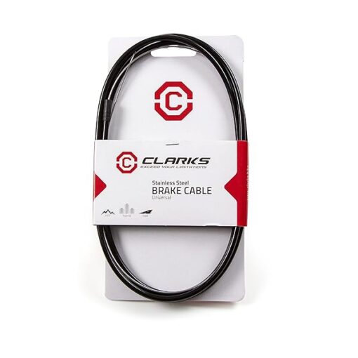 Clarks Stainless Steel Brake Cable with Outer 2m Black Universal Brake Wires for Front or Rear Brakes