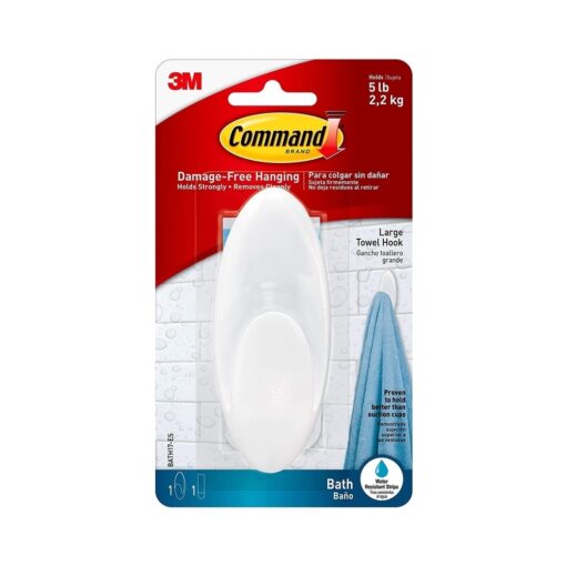 Command Bath Towel Hook BATH17-ES Large