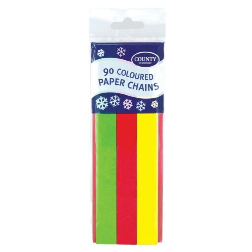 County Coloured Bunting Paper Chains - Pack Of 90