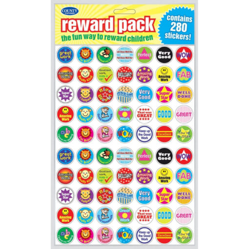County Reward Stickers Assorted Designs Pack 280