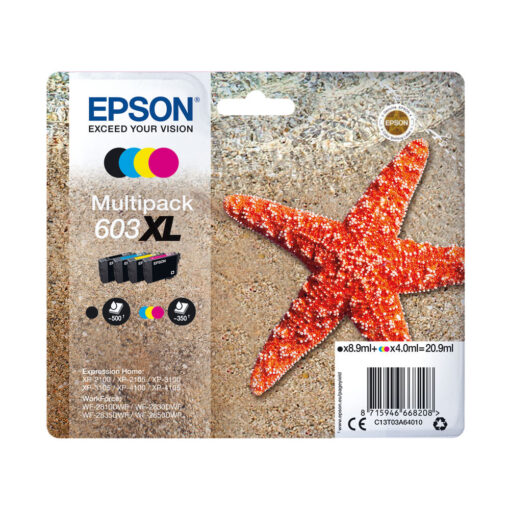 Epson 603XL High Capacity CMYK Ink Multipack C13T03A64010