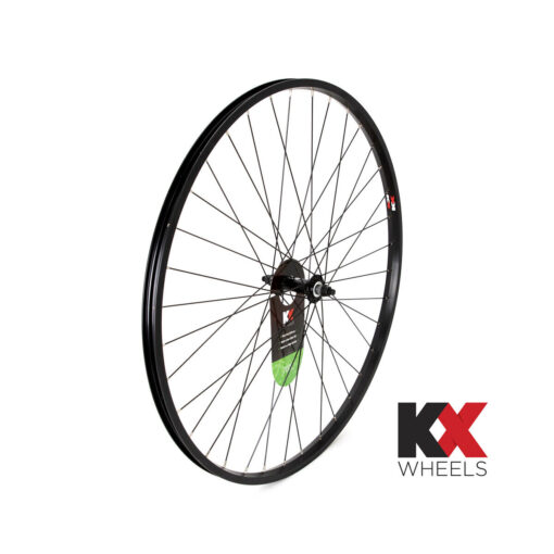 KX Hybrid 700C Singlewall Solid Axle Wheel Rim Brake Black Front or Rear ScrewOn