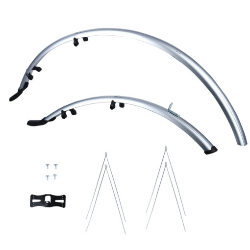 Oxford 700c/27'' Standard Bicycle Wide 41mm Mudguards Silver
