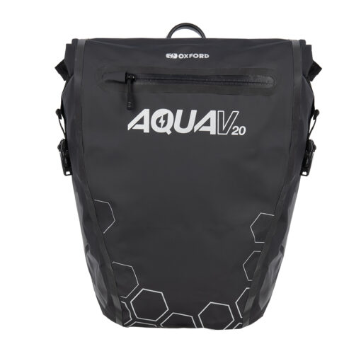 Oxford Aqua V 20 Single Quick Release Waterproof Pannier Bag Black