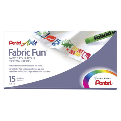 Pentel Fabric Fun Pastel Dye Sticks Set of 15