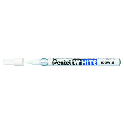Pentel White Marker Pen Fine Bullet Point 100WS