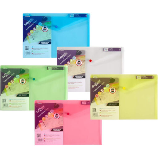 Snopake 10087X Polyfile A4+ Foolscap Press Stud Wallets