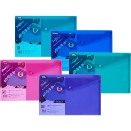 Snopake 10088 Polyfile A4+ Foolscap Press Stud Wallets