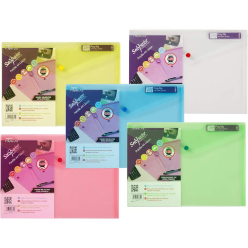 Snopake 12843X Polyfile A4 Press Stud Wallets