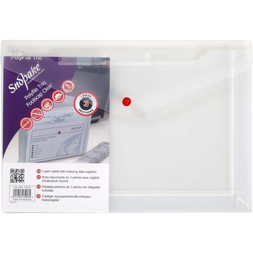 Snopake 14966 Polyfile Foolscap Stud Wallet