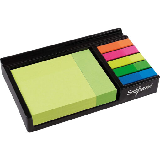 Snopake 15848 Desk Memo Set Neon Sticky Notes and Index Highlighters