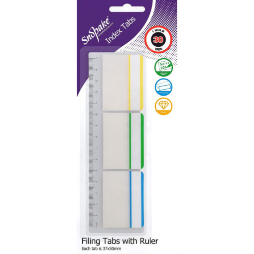 Snopake 15885 Index Filing Tabs 37x50mm Pack of 30