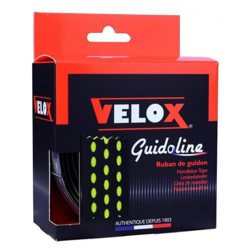 Velox Bi-Colour Dual Density Handlebar Tape Black/Lime Green