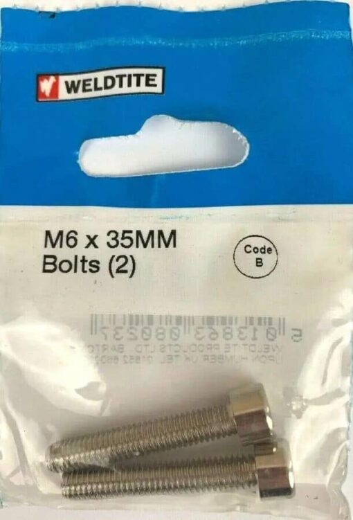 Weldtite Bike Bits M6 X 35mm Bottle Bolts X 2