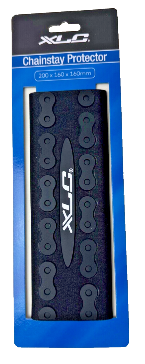 XLC Chainstay Protection Neoprene Black Bicycle Frame 200x160x160mm Chain Pattern