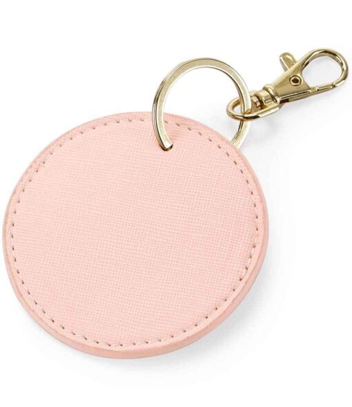 BagBase Boutique Circular Key Clip - Soft Pink