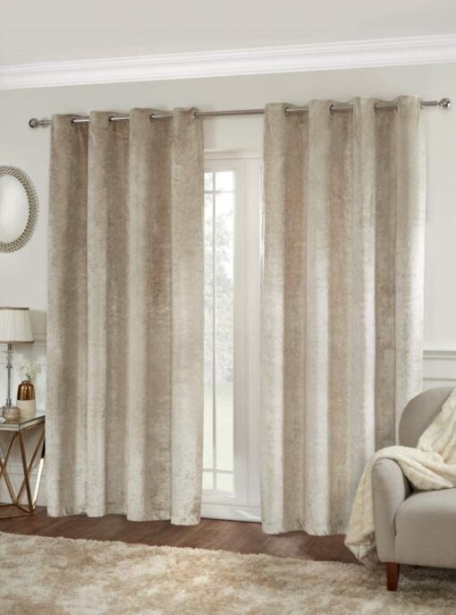 Block Out Thermal Curtains in Linen Colour 66x72"