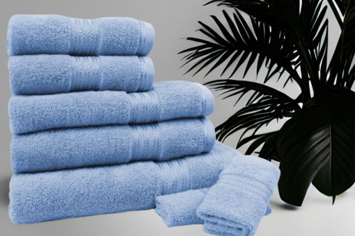 Cobalt Blue Supreme Combed Cotton Towels – Luxury Towel Sets & Bales - 4-face-cloths-pack