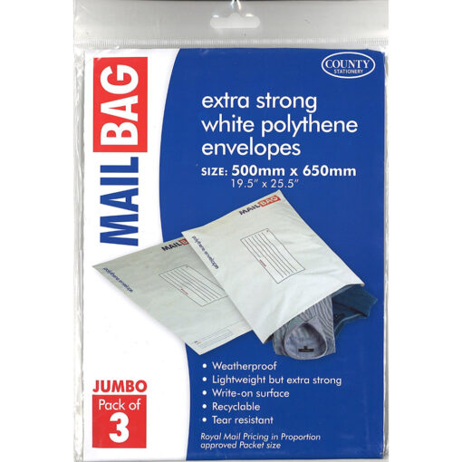 County Jumbo Polythene Mailing Bags x 25