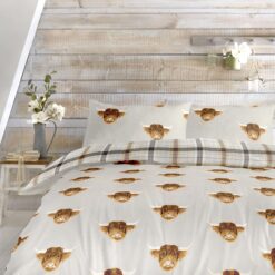 Cute Highland Cow Single Bed Duvet cover Set