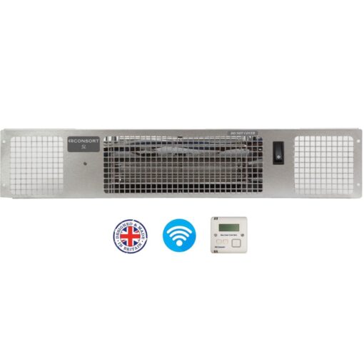 Electric Plinth Heater 2KW Wireless Thermostat - Stainless Steel