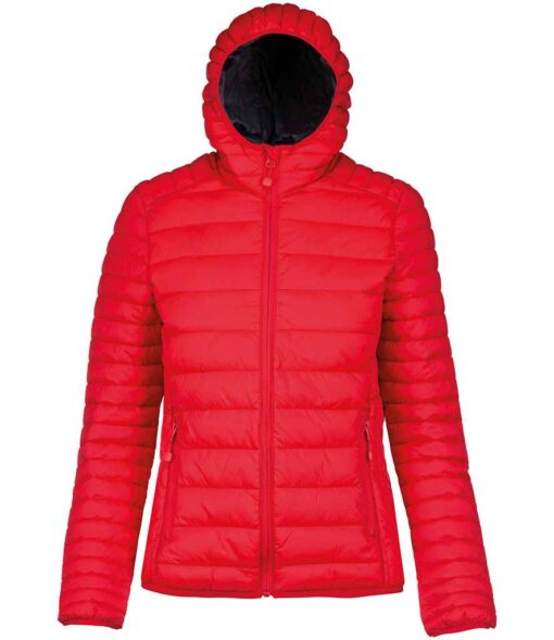 Kariban Ladies Lightweight Hooded Padded Jacket - Red, XXL