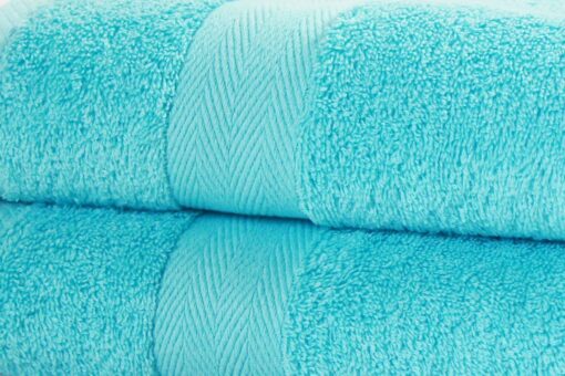 Luxor Spa Aqua Blue Towels Luxury Cotton 600 GSM Towel Set - bath-sheet